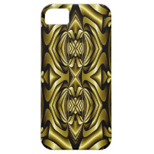 Fractal Composing - Kaleidoscope Gold iPhone 5 Covers