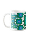 Fractal Design #1 Coffee Mug: Green & Blue