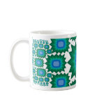 Fractal Design #1 Coffee Mug: Green & Blue