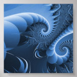 Fractal Dinosaur Wedgewood posters