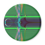 Fractal Dragonfly Round Magnet
