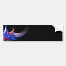 Fractal Feathers Design Bumper Stickers