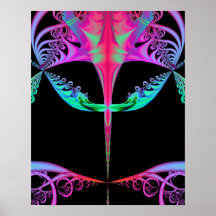 Fractal Flower Fantasy Poster