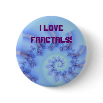 Fractal fun 10, I LOVE FRACTALS! Pinback Button