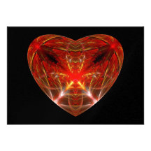 Fractal - Heart - Open heart Invitation