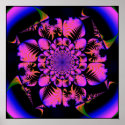 fractal in blacklight style  posters