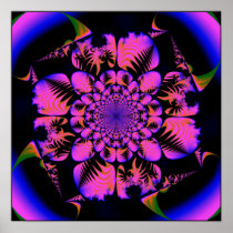fractal in blacklight style  print
