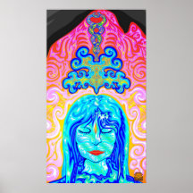 Fractal Landscape - The Goddess #03 Poster