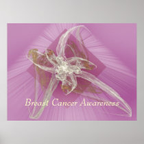 Fractal Lily - Breast Cancer Awareness Poster