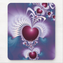Fractal Love Hearts Mousepad