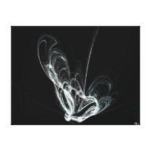 Fractal Lunar Moth Gallery Wrap Canvas