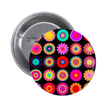 Fractal Mandalas Pinback Buttons