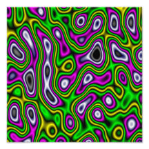 Fractal Maze: Yellow Green Magenta Photo