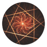 Fractal ornament round stickers