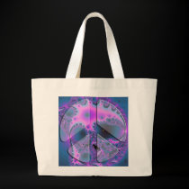 fractal peace tote bags