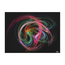 Fractal Plasma Burst Stretched Canvas Prints