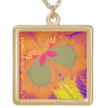 Fractal Psychedelic Butterfly Explosion Personalised Necklace