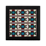 fractal red teal pattern