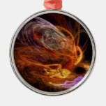 Fractal - Rise of the phoenix Christmas Tree Ornaments