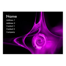 FRACTAL ROSE 1 bright light purple black Business Cards