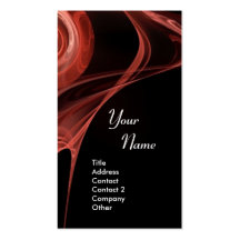 FRACTAL ROSE 3 soft antique red Business Card Template
