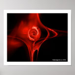 FRACTAL ROSE ,red Print