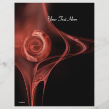 FRACTAL ROSE soft antique red black Custom Flyer