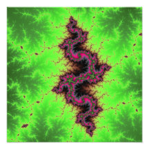 Fractal Snake - pink, fuchsia and neon green Photograph