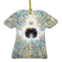 Fractal T-shirt Cathedral Ornament