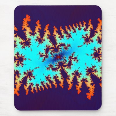 fractal tie-dye: animal print mouse pad by kore21