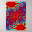 fractal tie-dye posters