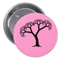 Fractal Tree Black Button