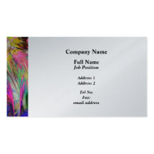 Fractal - Tropical Flowers Business Card Template