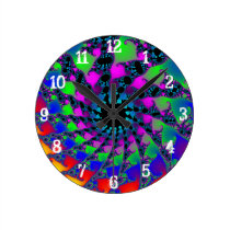 Fractal Vortex: Wall Clock wall clocks