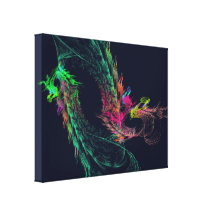 Fractal - Winged Dragon Canvas Prints