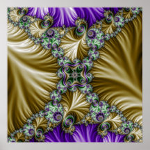 Fractal X Pattern Poster
