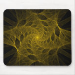 Fractal Yellow Spiral Mousepad