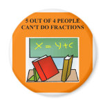fraction math joke magnets