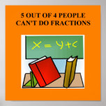 fraction math joke print