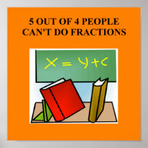 fraction math joke print