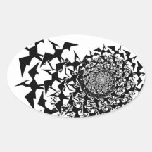 Fractyl Pterodactyl Oval Stickers