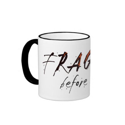 Fragile Before 10 AM Mugs by lisekool