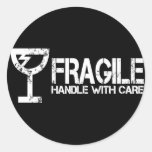 Fragile Round Sticker