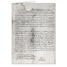 Fragment of letter written by Christopher Greeting Cards