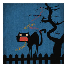 Fraidy Cat Square Custom Invitation