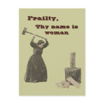 Frailty, Thy Name is Woman postcards
