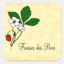 Fraises des Bois Wild Strawberry Sticker
