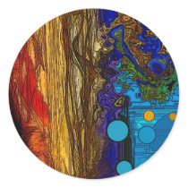 Fram - Abstract Art Round Sticker