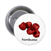 Frambuesa Pinback Buttons