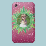Frame with Christmas Trees on pink bg casemate cases
